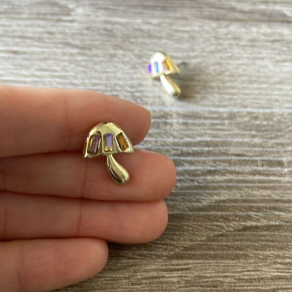 Vintage style mushroom earrings N238 - Picture 4 of 5